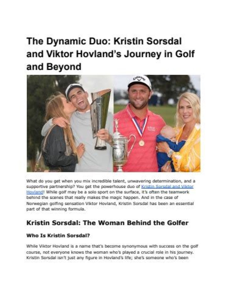 
Viktor Hovland’s Girlfriend in 2023: Is He Dating Kristin Sorsdal?	