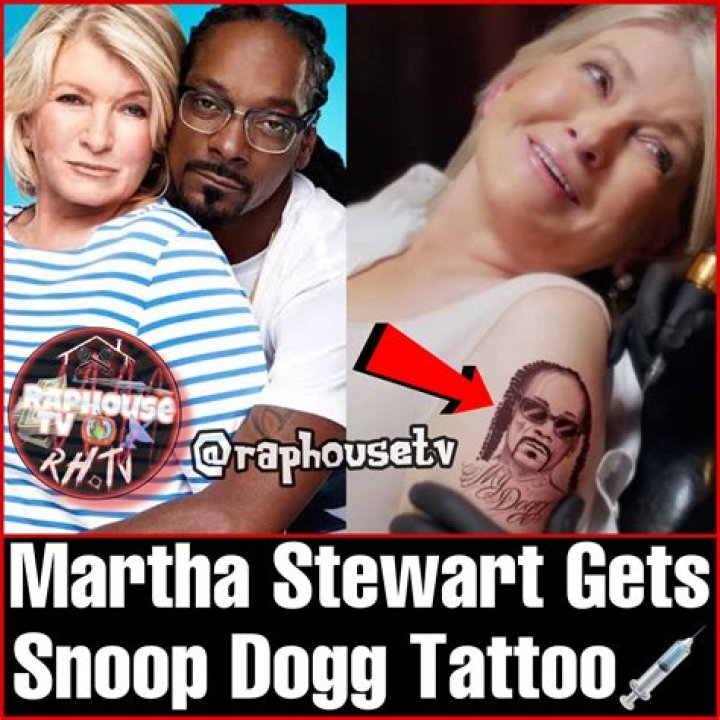 Martha Stewart Gets A Tattoo Of Snoop Dogg For The Super Bowl