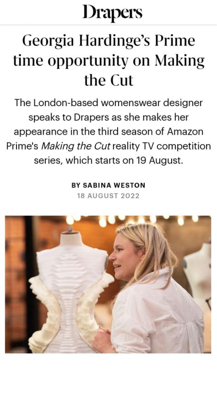 Who Is Georgia Hardinge From “Making The Cut”?